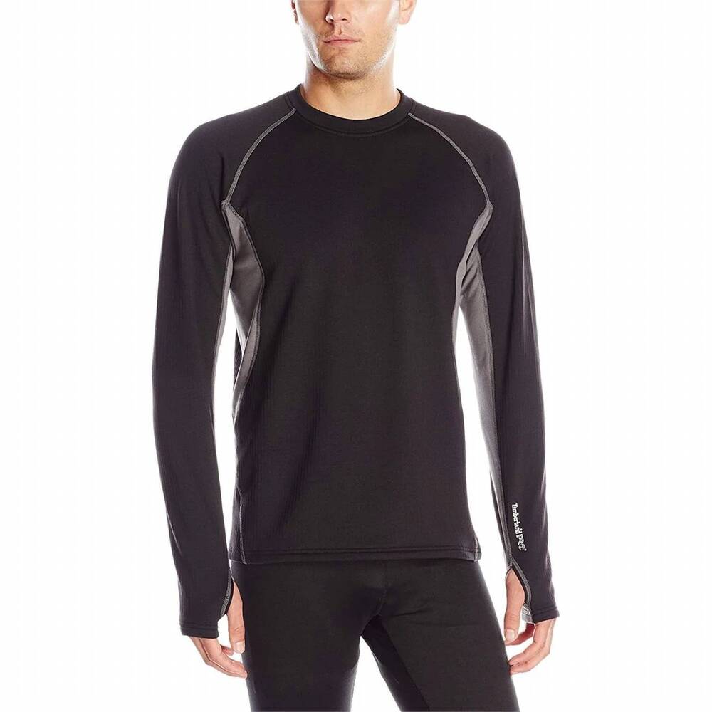 NEW TIMBERLAND men's skim coat thermal top in jet black